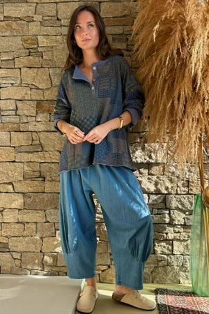 Hippie Shake Patchwork Sweatshirt Denim ~ 